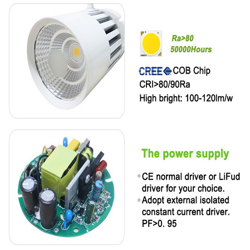 2 3 4 kabel adapter 20w 30w 40w 50w magnetische spot cob führte spur licht